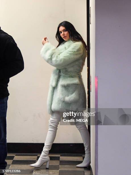 Kendall Jenner is seen leaving Sushi Park on October 27, 2023 in Los Angeles, California.