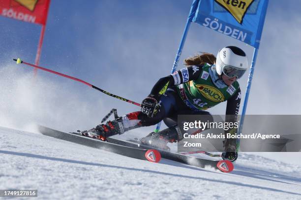 Mary Bocock of Team United States in action during the Audi FIS Alpine Ski World Cup Women's Giant Slalom on October 28, 2023 in Soelden, Austria.