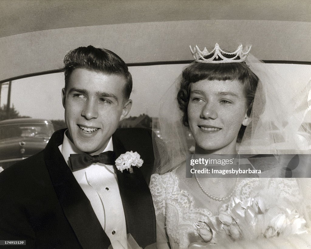 Hochzeitspaar von den 1950 er.