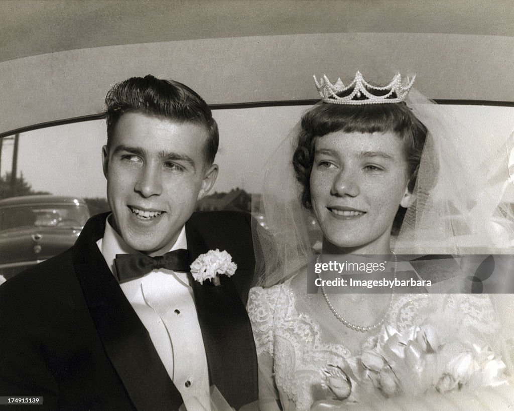 Wedding couple from the 1950's.