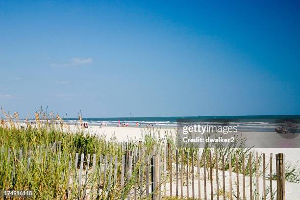 blick auf den strand und 2 - south carolina stock-fotos und bilder