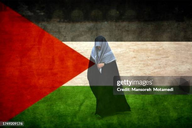 palestinian muslim woman - palestina foto e immagini stock