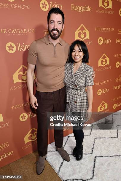 Drew Scott and Linda Phan attendA Sense of Home Gala 2023 at Private Residence on October 21, 2023 in Los Angeles, California.