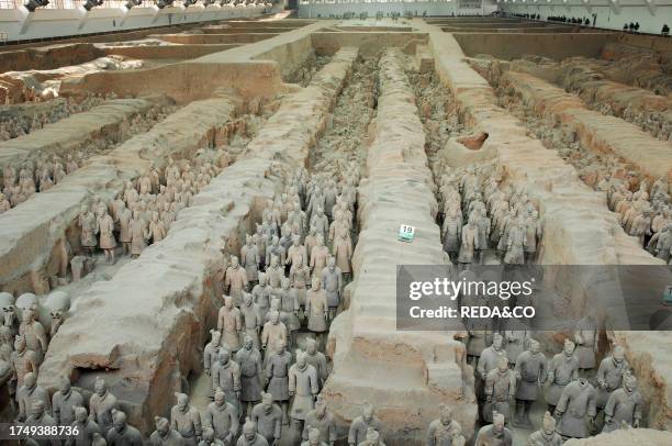 Terracotta Army Museum. Finds from excavation No. 1. Shaanxi, Xi'An, China.