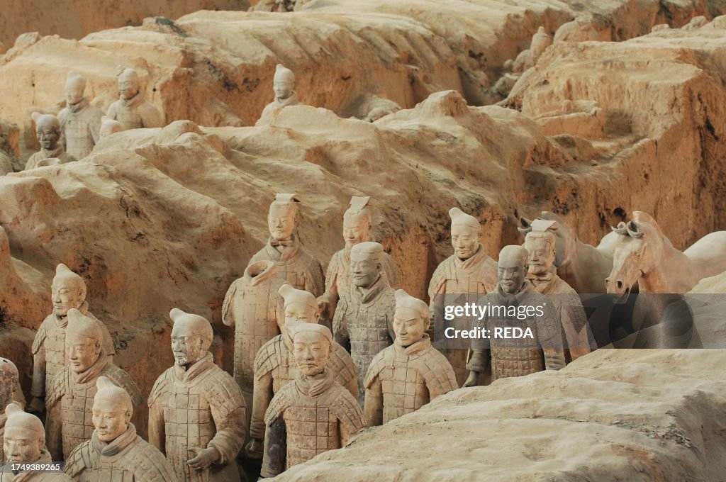 Terracotta Army Museum. Finds from excavation No. 1. Shaanxi, Xi'An, China