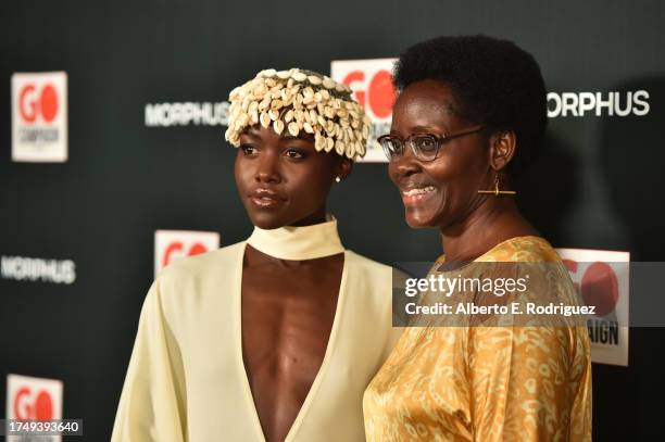 Lupita Nyong'o and mother, Dorothy Ogada Buyu attend the GO Campaign's Annual Gala 2023 at Citizen News Hollywood on October 21, 2023 in Los Angeles,...