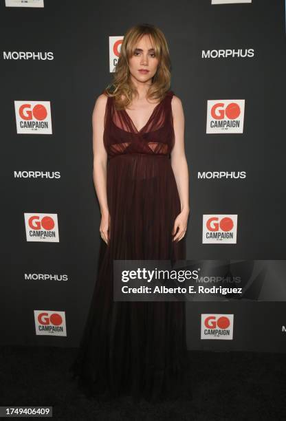 Suki Waterhouse attends the GO Campaign's Annual Gala 2023 at Citizen News Hollywood on October 21, 2023 in Los Angeles, California.