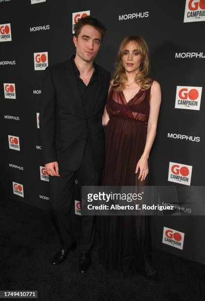 Robert Pattinson and Suki Waterhouse attend the GO Campaign's Annual Gala 2023 at Citizen News Hollywood on October 21, 2023 in Los Angeles,...
