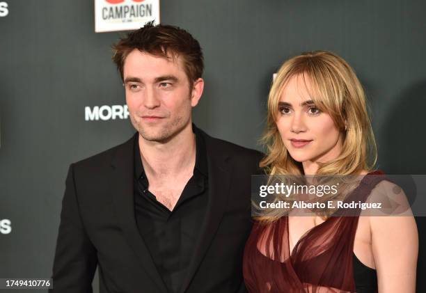Robert Pattinson and Suki Waterhouse attend the GO Campaign's Annual Gala 2023 at Citizen News Hollywood on October 21, 2023 in Los Angeles,...