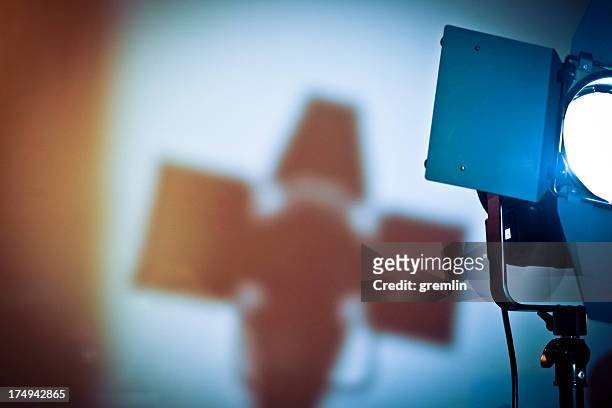filming light in the studio - film set stock pictures, royalty-free photos & images