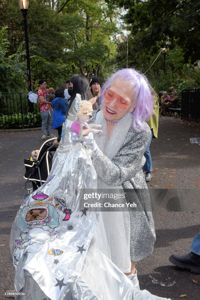 Guests attend the 33rd annual Tompkins Square Halloween Dog Parade at Guests attend the 33rd annual Tompkins Square Halloween Dog Parade at