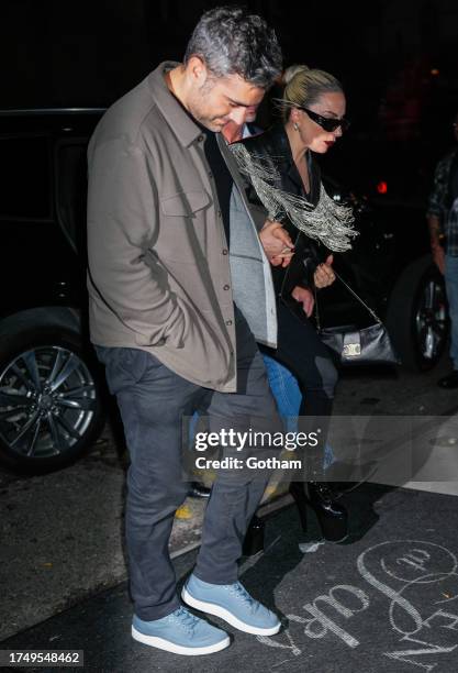 Lady Gaga and Michael Polansky attend SNL afterparty on October 22, 2023 in New York City.