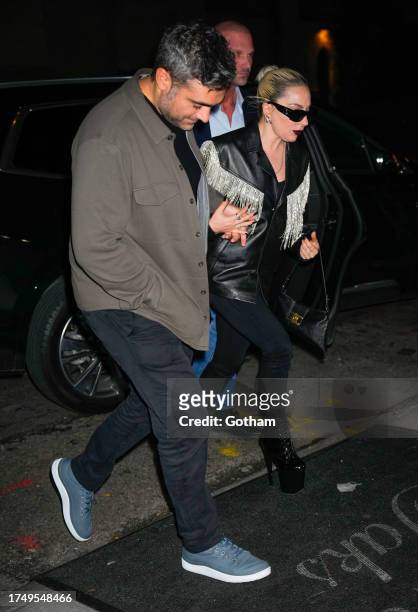 Lady Gaga and Michael Polansky attend SNL afterparty on October 22, 2023 in New York City.