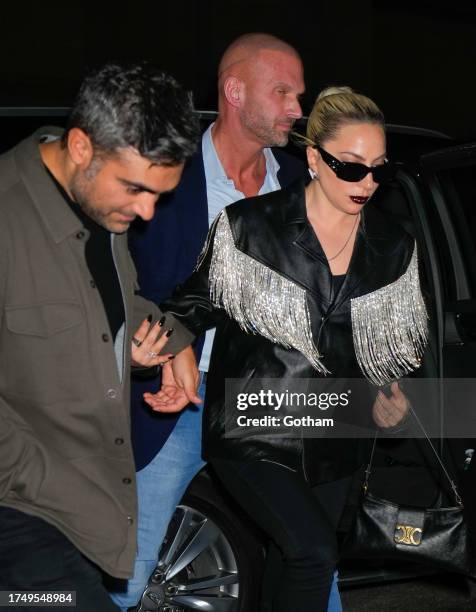 Lady Gaga and Michael Polansky attend SNL afterparty on October 22, 2023 in New York City.