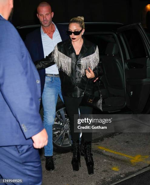 Lady Gaga and Michael Polansky attend SNL afterparty on October 22, 2023 in New York City.