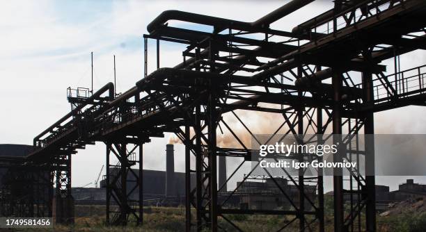 Metallurgical combine in the city of Alchevsk, Ukraine, July 16, 2009. Currently, Alchevsk is occupied by Russia.