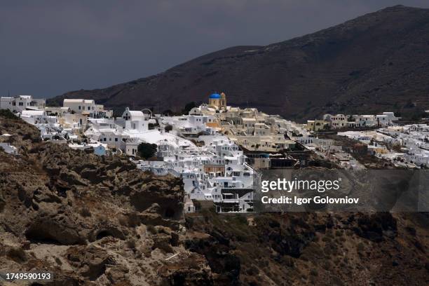 Amazing landscape view of Oia village in Santorini island, Greece. June 29, 2009.