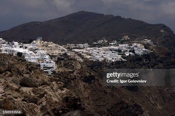 Amazing landscape view of Oia village in Santorini island, Greece. June 29, 2009.