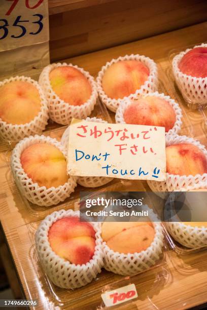 japanese peaches - takuan stockfoto's en -beelden