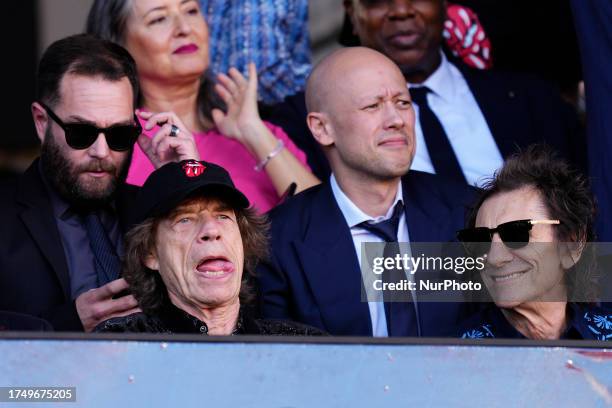 The Rolling Stones prior the LaLiga EA Sports match between FC Barcelona and Real Madrid CF at Estadi Olimpic Lluis Companys on October 28, 2023 in...