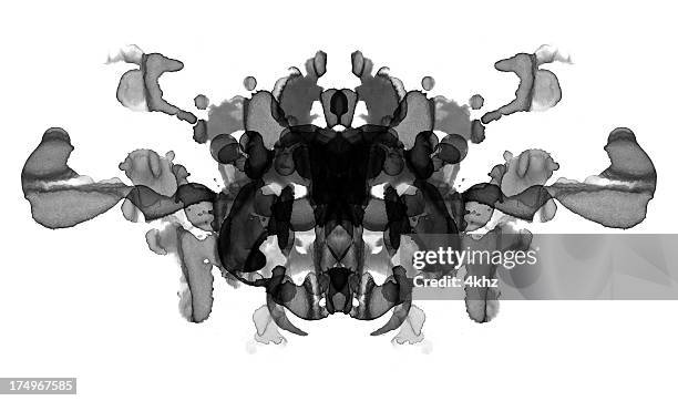 rorschach test card - stain test stock illustrations
