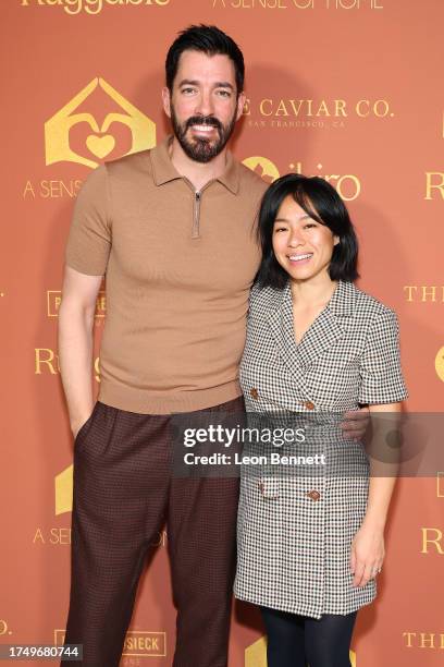 Drew Scott and Linda Phan attend A Sense Of Home Gala honoring Charlotte and Gary Gilbert and Jeneva Bell at private residence on October 21, 2023 in...