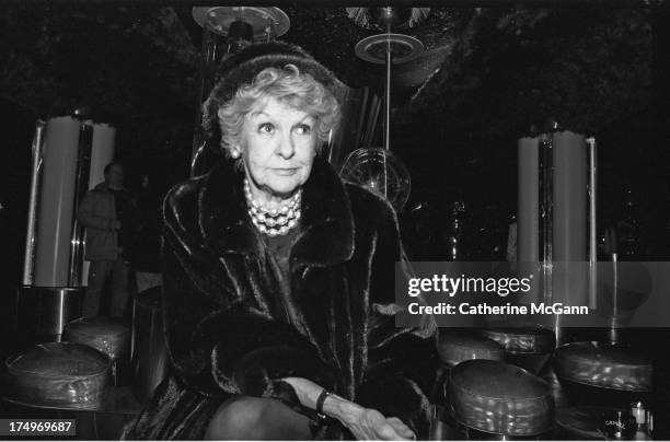 Elaine Stritch poses for a portrait at the Tunnel night club in the mid 1990s in New York City, New York.