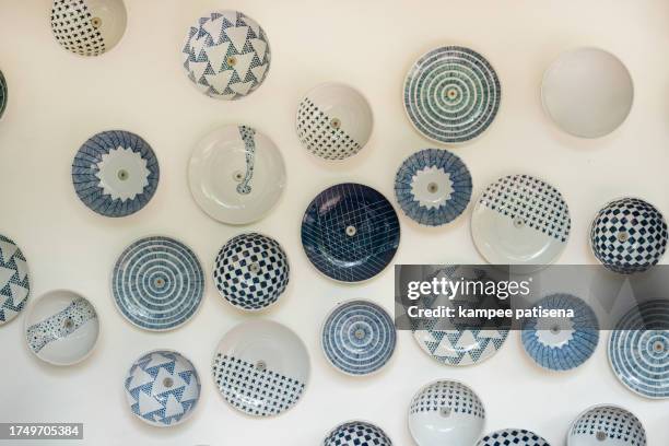 decorative plates wall hanging, kitchen home decor - wall hanging stock pictures, royalty-free photos & images