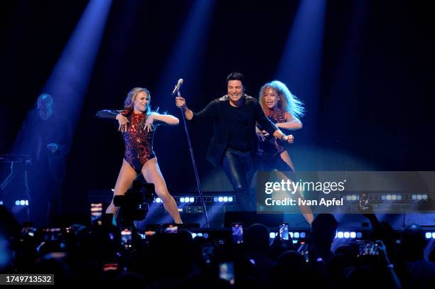 Chayanne performs during the 2023 iHeartRadio Fiesta Latina Show at Kaseya Center on October 21, 2023 in Miami, Florida.