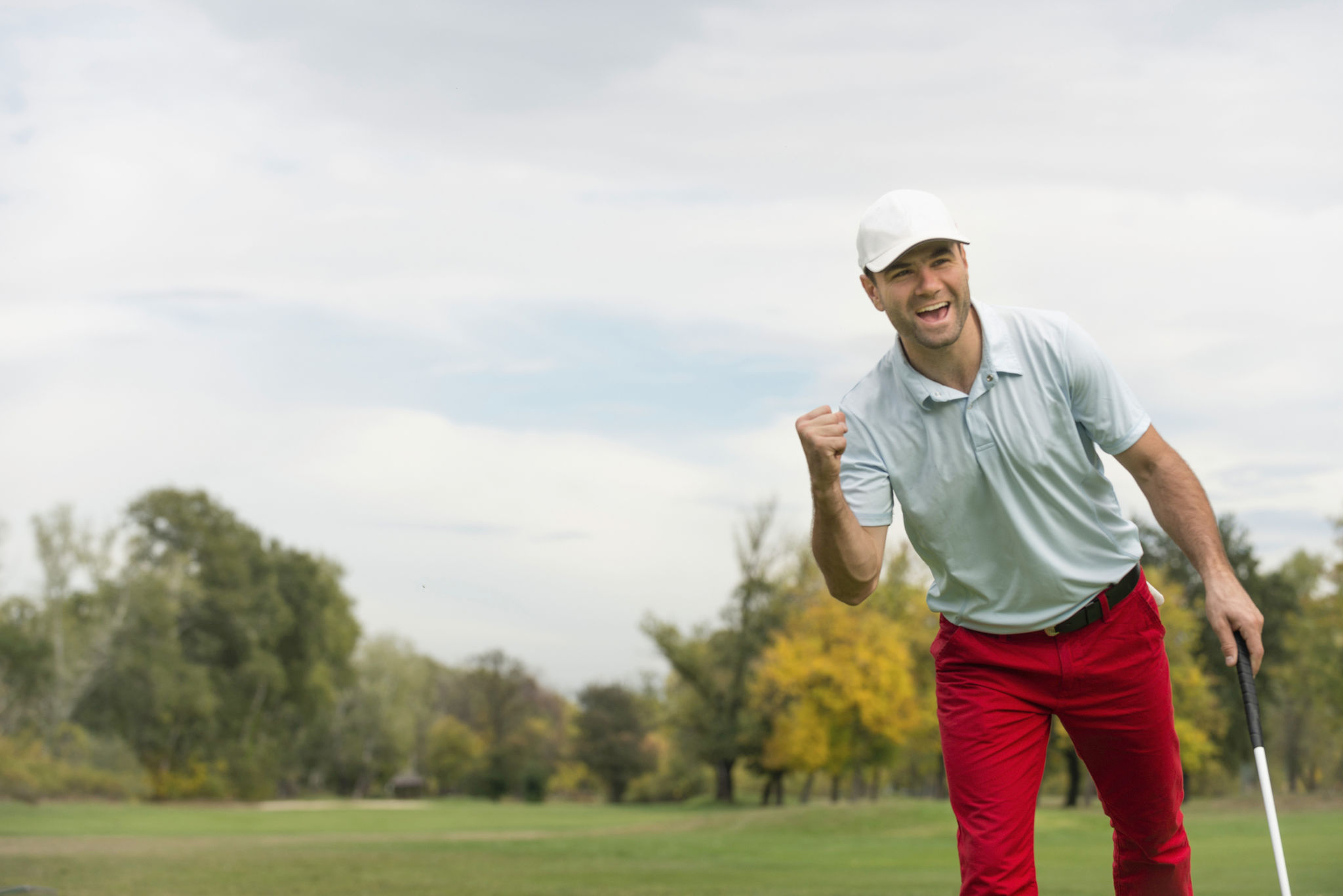 golfer in autumn