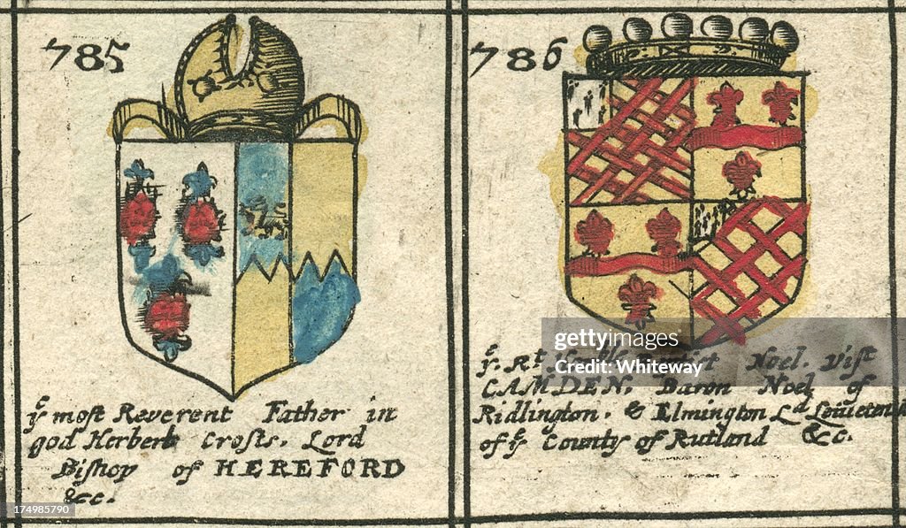 Noel and Croft coat of arms 17th century