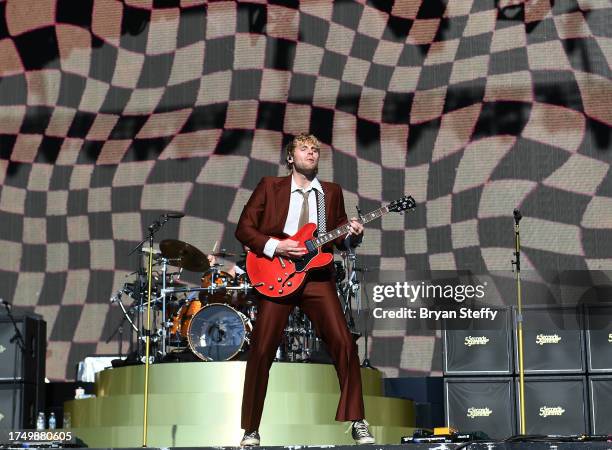 Luke Hemmings of 5 Seconds of Summer performs during the 2023 When We Were Young festival at the Las Vegas Festival Grounds on October 21, 2023 in...