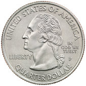 George Washington's commemorative quarter coin