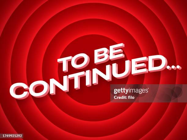 to be continued cartoon credits retro circle - film premiere stock illustrations