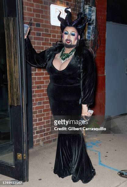 Drag Queen Eric Jaffe is seen arriving to M. Night Shyamalan's Halloween party 'Shyamaween' to benefit M. Night Shyamalan Foundation on October 21,...