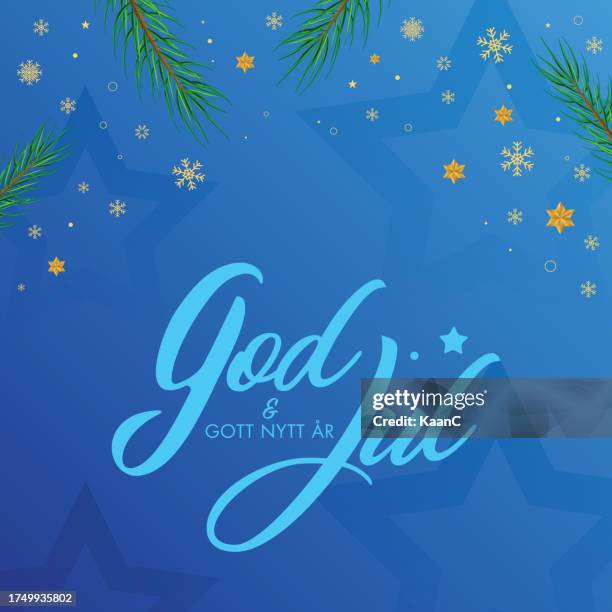 schwedischer schriftzug. frohe weihnachten. beschriftung. kalligraphie-vektorillustration. gott jul. victor stock illustration - jul stock-grafiken, -clipart, -cartoons und -symbole