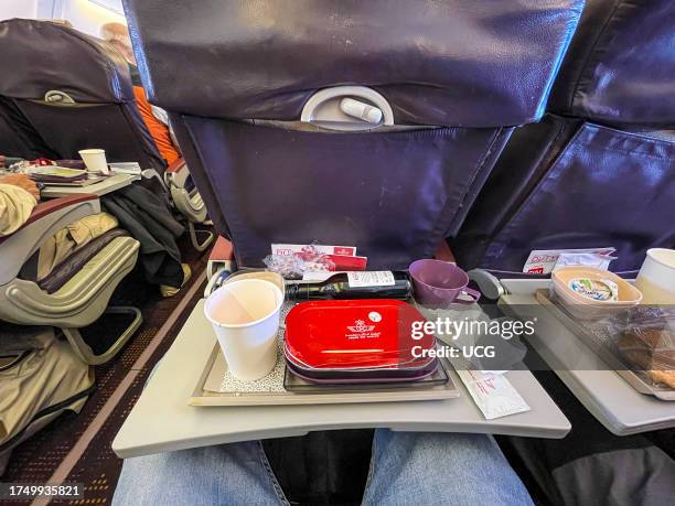 Morocco, Meal tray on board an aircraft.