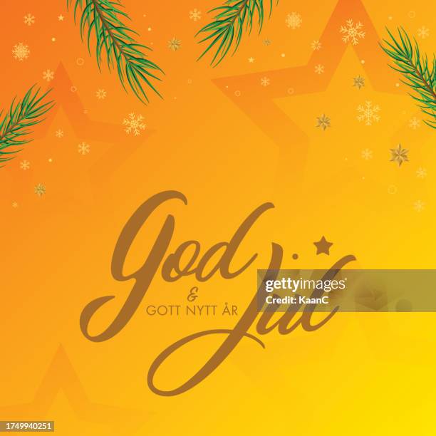 ilustrações de stock, clip art, desenhos animados e ícones de swedish lettering. merry christmas. lettering. calligraphy vector illustration. god jul. victor stock illustration - jul