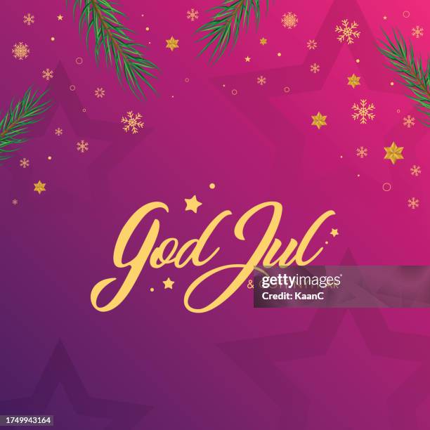 ilustrações de stock, clip art, desenhos animados e ícones de swedish lettering. merry christmas. lettering. calligraphy vector illustration. god jul. victor stock illustration - jul