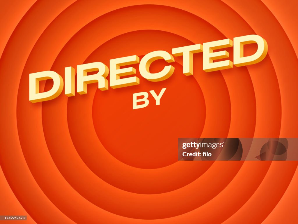 Directed By Cartoon Credits Retro Circle High-Res Vector Graphic ...