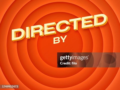 Directed By Cartoon Credits Retro Circle High-Res Vector Graphic ...