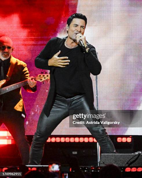 Chayanne performs onstage during the 2023 iHeart Fiesta Latina at Kaseya Center on October 21, 2023 in Miami, Florida.