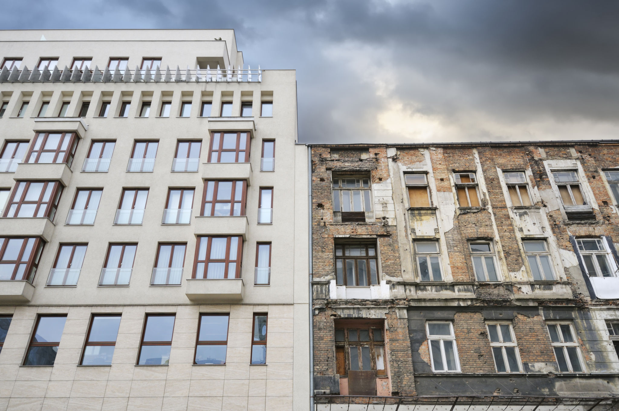 new vs old building