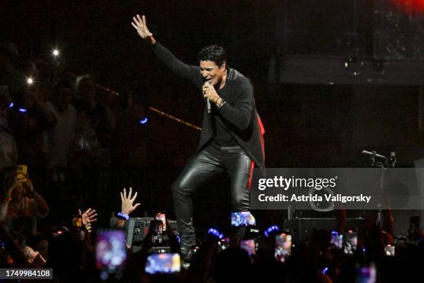 Chayanne performs onstage during the 2023 iHeart Fiesta Latina at Kaseya Center on October 21, 2023 in Miami, Florida.