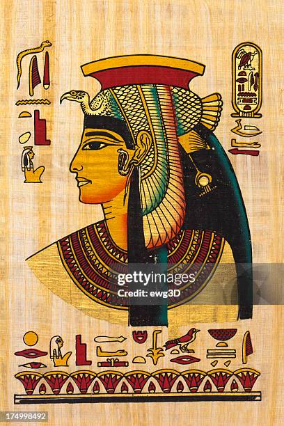 stockillustraties, clipart, cartoons en iconen met nefertiti - fine art portrait