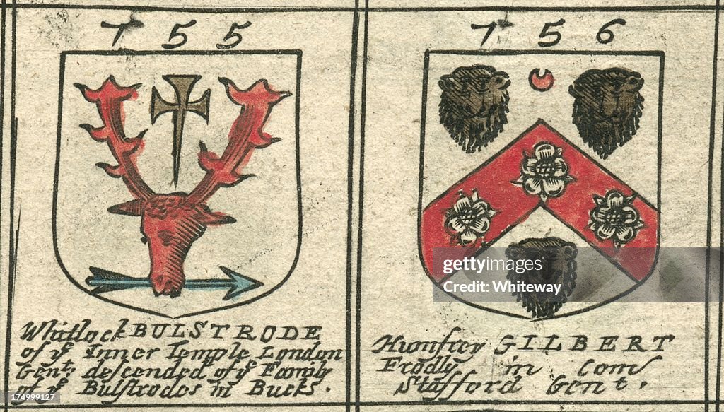 Coat of arms 17th century Bulstrode and Gilbert