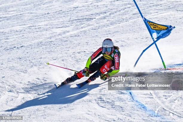 Britt Richardson of Canada of the Women's Giant Slalom during the first run Audi FIS Alpine Ski World Cup at Rettenbachferner on October 28, 2023 in...