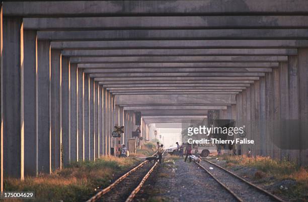 An abandoned elevated train project meant to link the airport to downtown Bangkok..