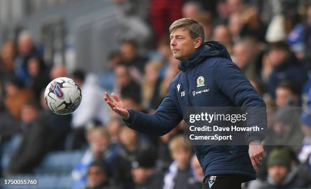 Blackburn Rovers' Manager Jon Dahl Tomasson during the Sky Bet Championship match between Blackburn Rovers and Swansea City at Ewood Park on October...