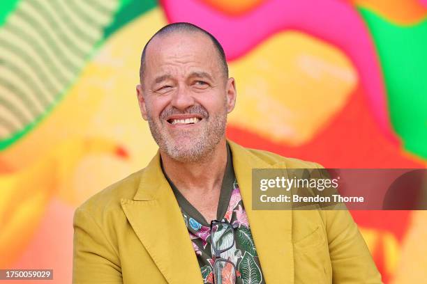 Adam Spencer looks on during the Adam Spencer and Dr Karl Kruszelnicki speak during the Big Questions session at SXSW Sydney on October 21, 2023 in...